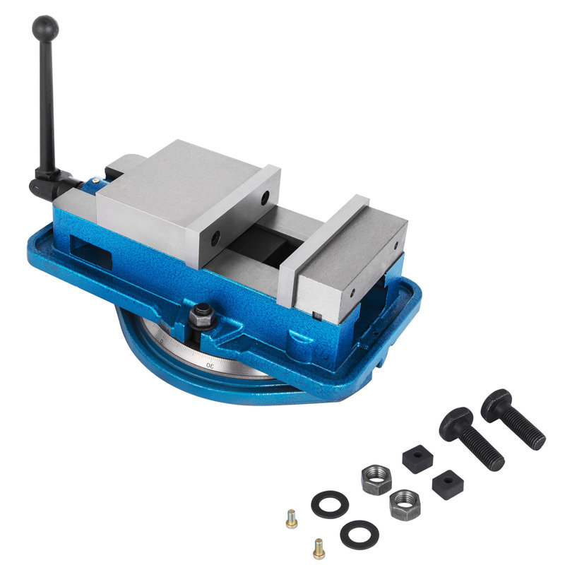 80MM Heavy Duty Milling Vise Bench Clamp Vise High Precision Clamping Vise 3 Inch Jaw Width with 360 Degree Swiveling Base CNC Vise