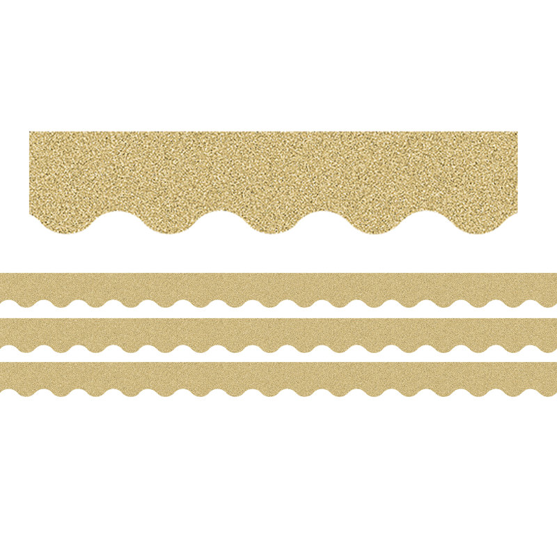 Bordure festonnée festive Green Teach, Or