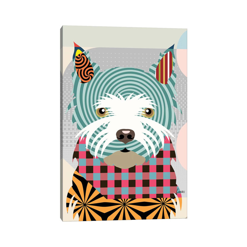 «West Highland Terrier» par Lanre Studio - impression sur toile tendue, H 40 po x l 26 po x P 1,5 po