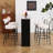 Modern Curved Back Upholstered Counter Stool (Set of 3)-266403268