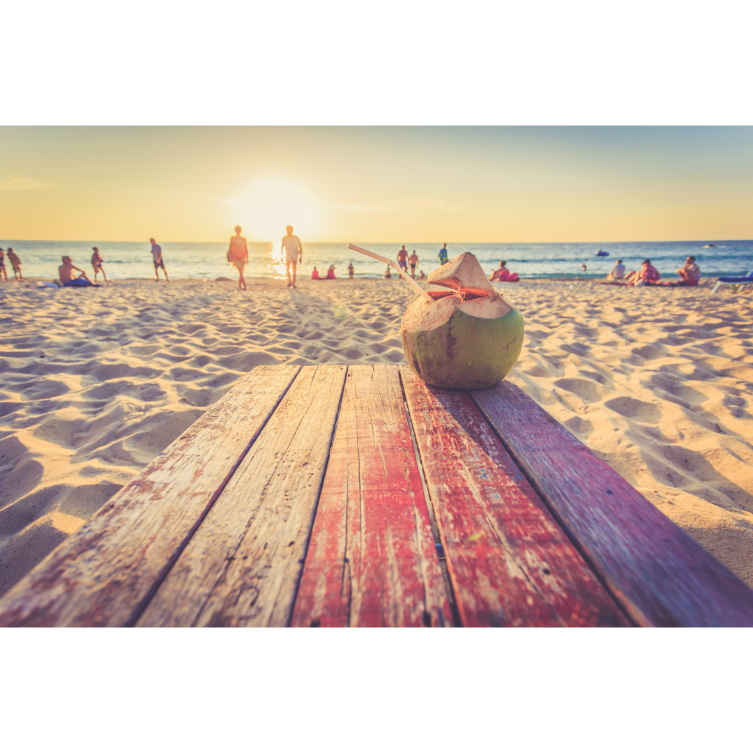 Thailand Strand bei Sonnenuntergang- Leinwandbild