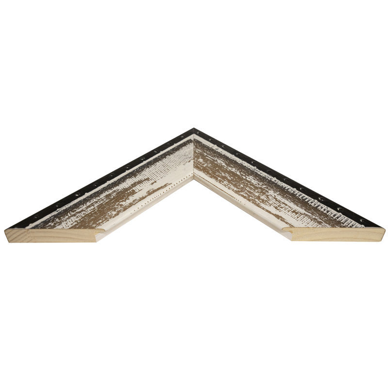 Heavner Solid Wood Flat Mirror, Brown/Cream Distressed, 71" H x 30.5" W