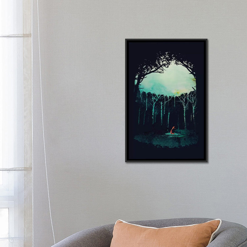 «deep, H 26 po x l 18 po x P 1,5 po, Toile encadrée noire
