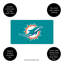 Tapis polychrome en PVC, 16 po x 28 po, Miami Dolphins
