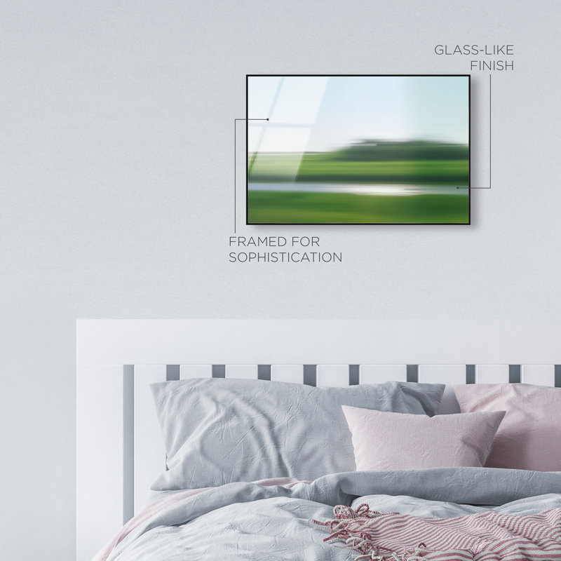 Velocity Meadow II Print by Oliver Gal, 37"H x 55"W, Black Floater Frame
