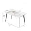 Table de salle à manger 55,12 po en pierre artificielle blanche moderne Pandora-1260005489