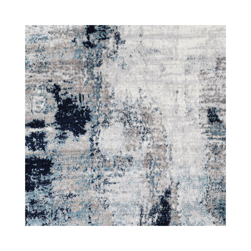 Bouldin Creek Abstract Area Rug, Round 7'10"