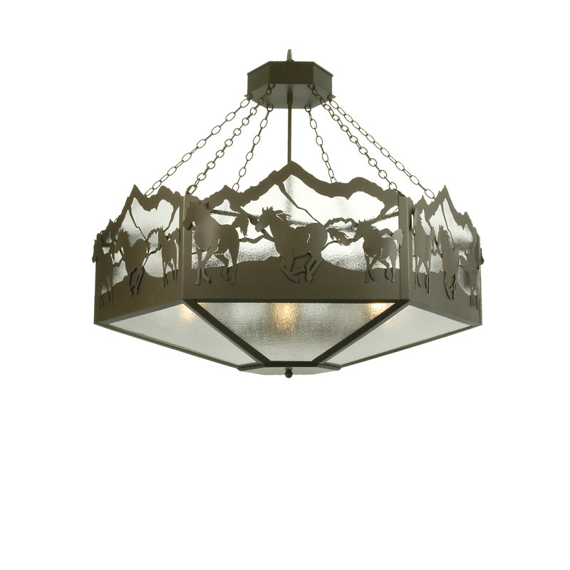Lustre géométrique 6 lumières unique Hills
