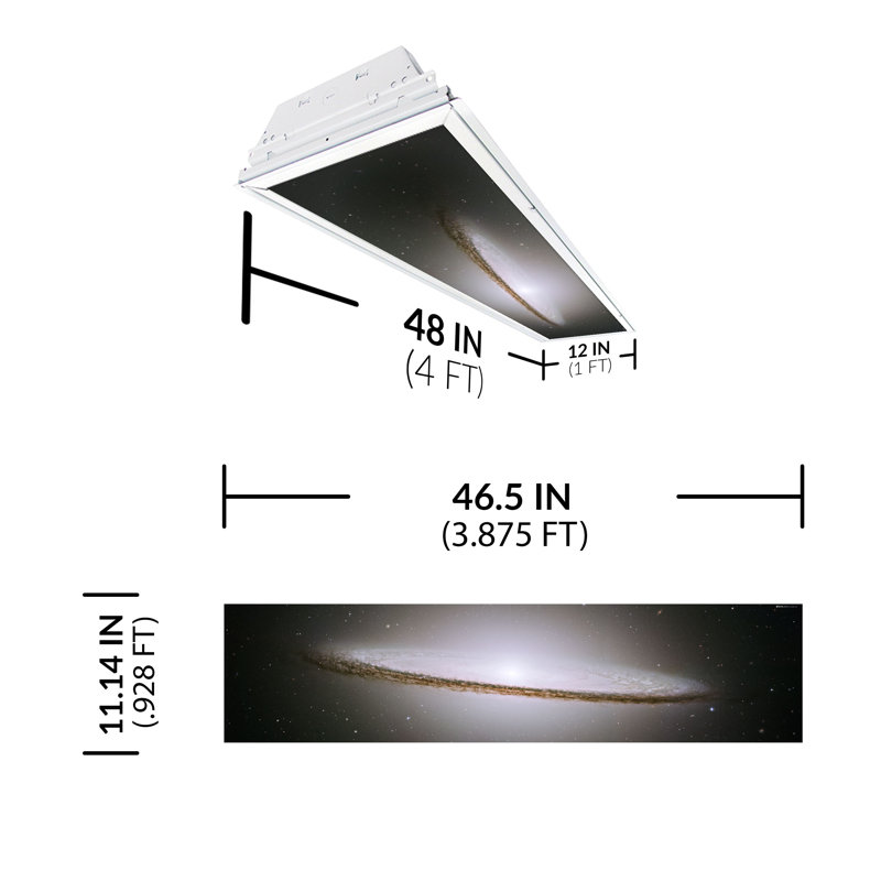 Astronomy Rectangle Fixture Component Ceiling Light