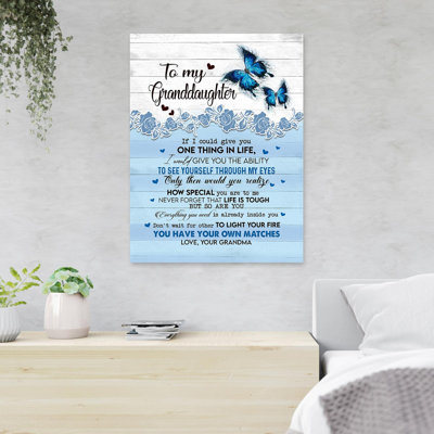 Papillons - N'attendez pas que les autres allument votre feu, vous avez vos propres allumettes - 1 pièce, reproduction d'art graphique sur toile tendue