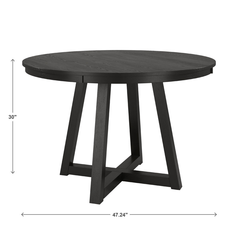 Table de salle à manger Cipolla, Chêne noir