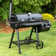 Free-standing 36” Barrel Charcoal Grill w/ Offset Smoker 941 sq. in for Camping, Backyard Cooking