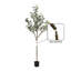 Faux eucalyptus Argueta avec panier tissé Livia-1740667609