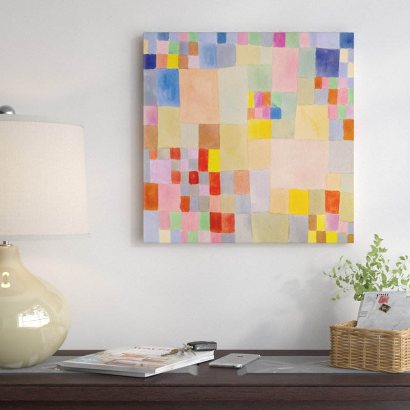 «Flora on the Sand», impression sur toile, H 18 po x l 18 po x P 1,5 po, Toile avec cadre noir