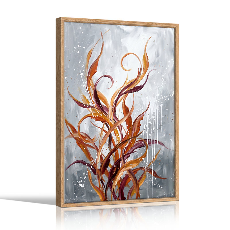"Abstract Plant", reproduction d'art sur toile, ensemble de 1, Naturel, 24"H x 18"W