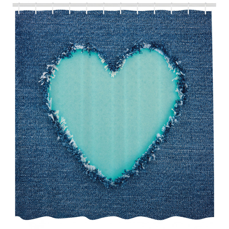Ensemble de rideau de douche + crochets, H 70 po x l 69 po