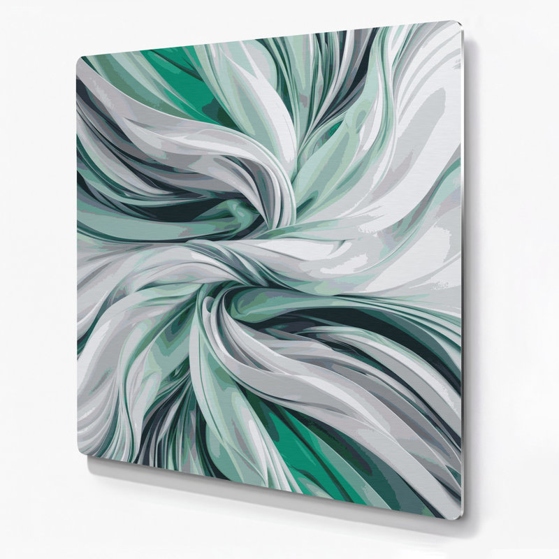 Digital Abstraction 37 Blue Metal Wall Art, 32" H x 32" W