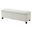Banc repose-pieds avec rangement, surface bouclée, pieds en bois d'hévéa, capacité de 300 lb-946389441