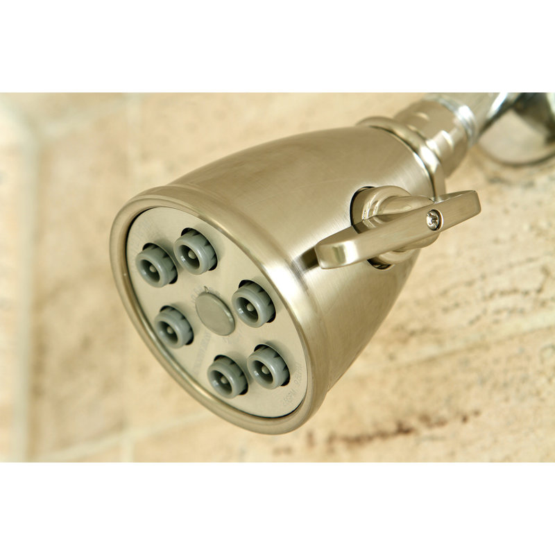 Kingston Brass Shower Scape 2-15/16-Inch Round Adjustable Jet Spray Brass Shower Head, Brushed Nickel