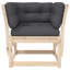 Garden Sofa Armrest with Cushions Outdoor Sofa Couch Solid Wood Pine-712322097-712322096