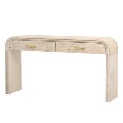 Console à bords arrondis - Deux tiroirs pour le salon et la salle à manger