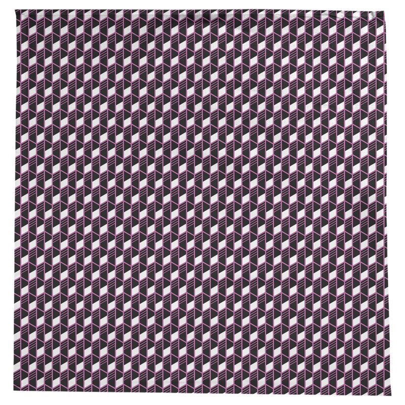 Nappe rayures géométriques Leffel, Rose