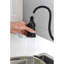 Robinet de cuisine rétractable, acier inoxydable, noir mat, poignée simple, 3 réglages de débit d'eau, robinet en acier à débit élevé avec tête de jet, niveau, choix, fabrication robuste-20560062
