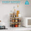 Ensemble de 2 tablettes de rangement empilables pour armoire et support de cuisine