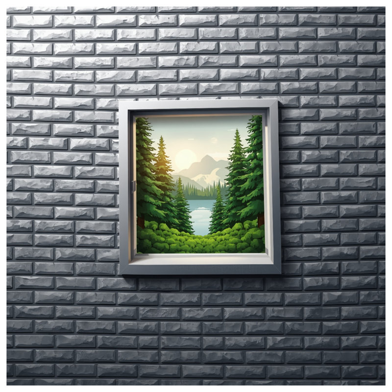 Coussins Mountain Mountain Landscape, 20 x 20 pouces