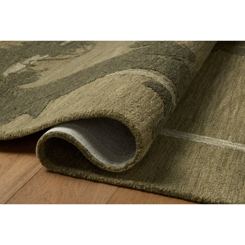 Brigette Romanek Romi Green / Forest Area Rug, Rectangle 3'6" x 5'6"