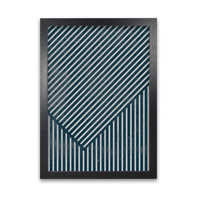 Navy Blue Abstract B - Print