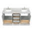 Ensemble de meuble-lavabo double 73 po Abita-93359228
