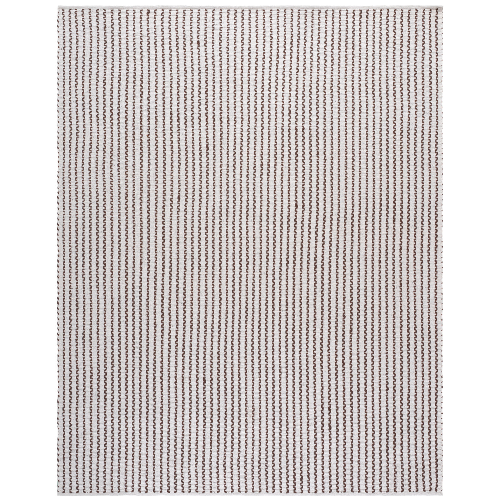 Hand-Woven Chevron Cotton Rug, Rectangle 8' x 10'