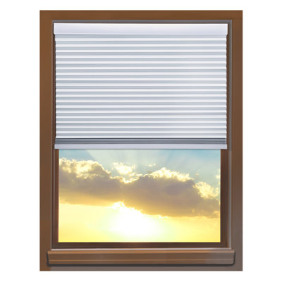 Linen Avenue Cordless Standard Blackout Cellular Shade White (Arrives 1/4" Narrower)