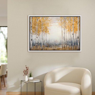 Aspen Birch " Golden Autumn Birch Trees Forest "