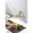 Modern Brushed Gold Pot Filler Faucet - Wall Mounted Brass Double Handles For Precise Water Control Finish Appearance Foldable Swing Arm Space Optimization Smooth Discharge-1976533988