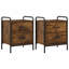 40 cm W Galvanised Steel Bedside Table-1716304373