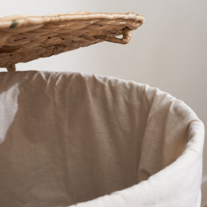 Woven Wicker Laundry Hamper with Lid