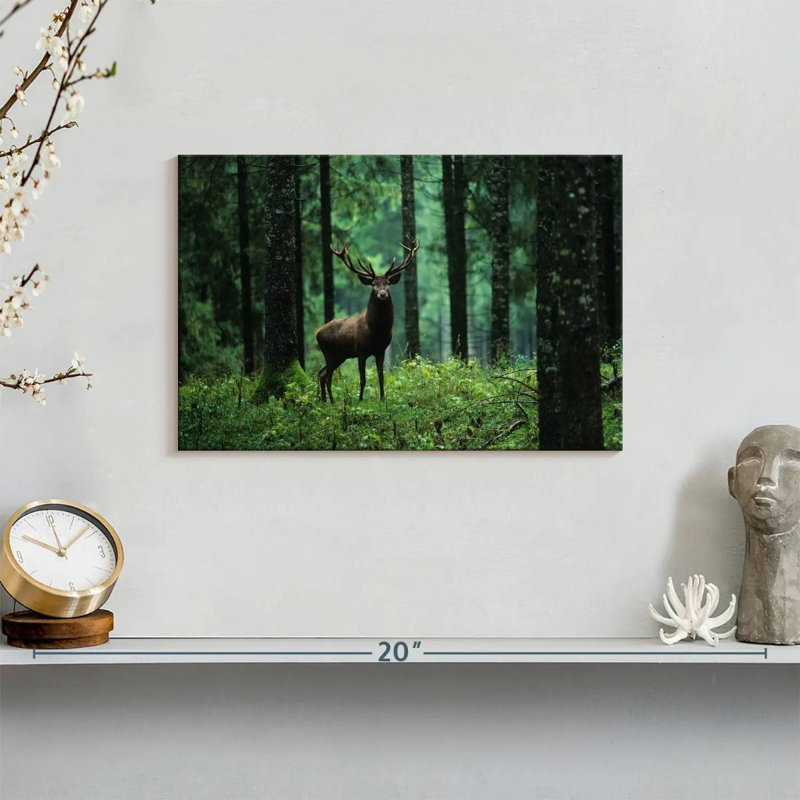Brampt Elk In Forest, 8'' H x 12'' W