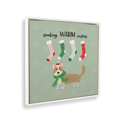 Puppy It's Cold Outside III by Yvette St. Amant Canvas Art Print