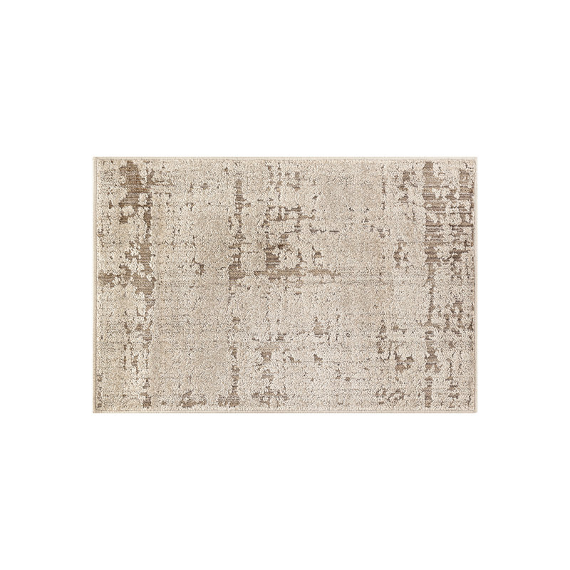 Tapis texturé beige texturé texturé, Rectangle 2 pi 3 po x 4 pi