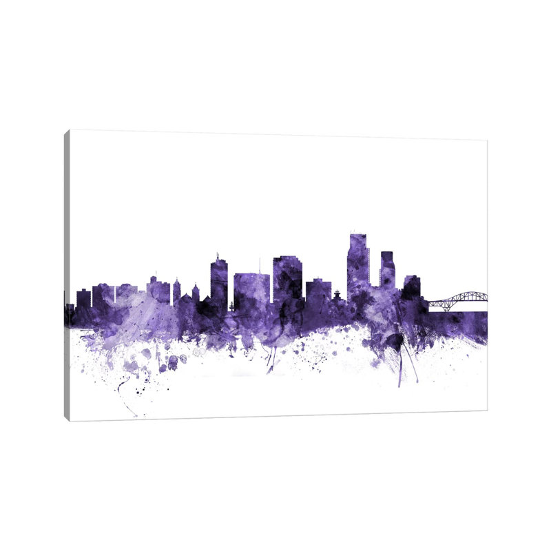 Corpus Christie, Texas Skyline by Michael Tompsett - Wrapped Canvas Gallery-Wrapped Canvas Giclée, 30.48 cm H x 45.72 cm W