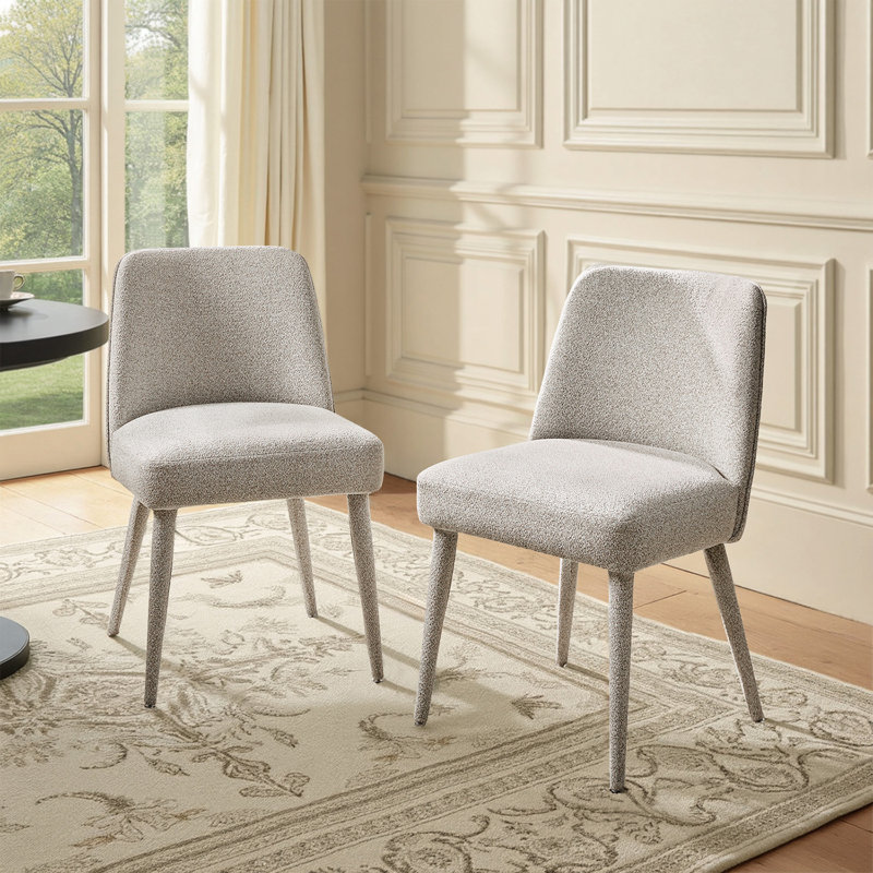  Verity Modern Upholstered Dining Chair with Ergonomic Design Set of 2, Taupe