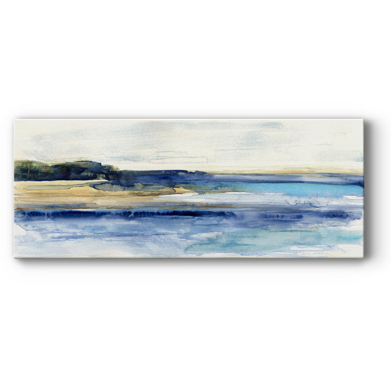 Baie indigo sur toile tendue, H 24 po x l 60 po x P 1,5 po