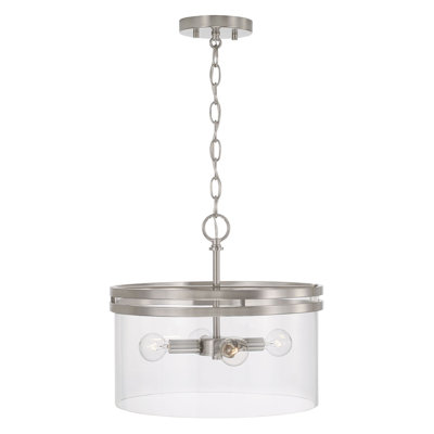 Luminaire suspendu tambour 4 lumières 