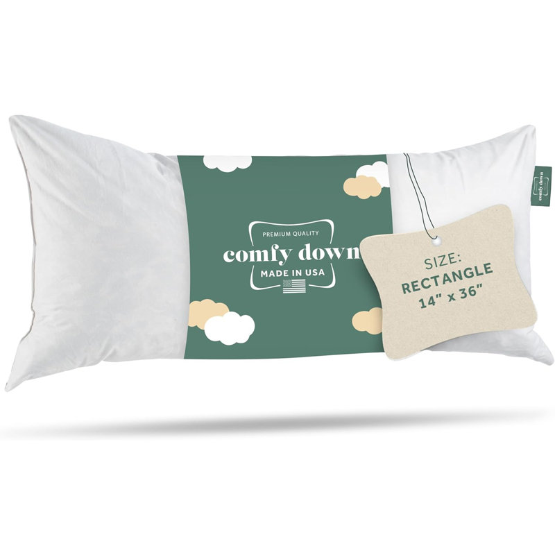 Taie décorative ComfyDown 95% plume et 5% duvet d'oie décorative, 14 po x 36 po