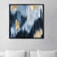 «Abstract Gold Blue Fall Paint», reproduction d'art graphique encadrée-25408812-25408817