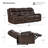 Olathe Genuine Leather Dual Motor Power Reclining Lay Flat Sofa With Power Headrest-841868815