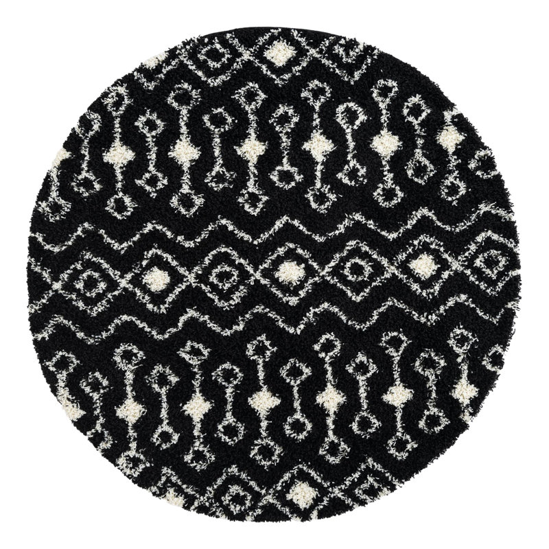 Griego Geometric Indoor Rug, Round 6'1"