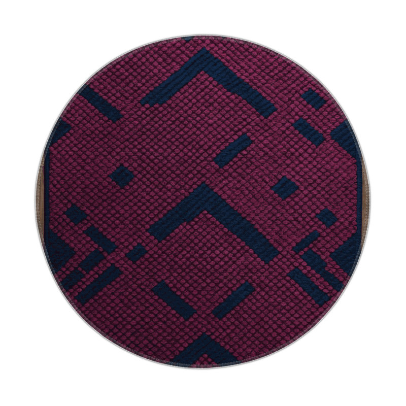 Trellis Purple Indoor and Outdoor Area Rug, Rectangle 9' x 12'